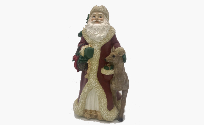 Фигурка Деда Мороза с оленем и подарками